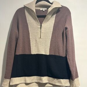 Madewell Quarter Zip Knit Pullover - XS